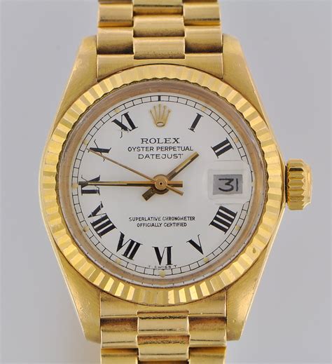 rolex oyster perpetual datejust womens 18k gold 2004|rolex datejust 18k gold price.